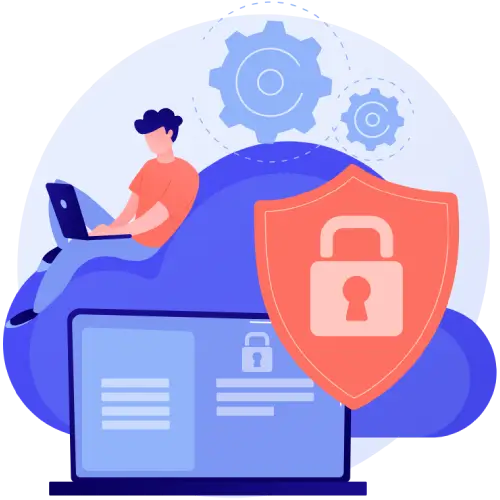 payment-gateway-security-compliance Illustration showing secure payment processing and compliance shields